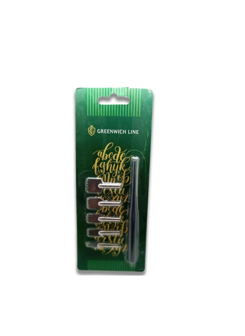 Greenwich - Greenwich Line Parallel Arabic Urdu English Calligraphy Pen broad nib calligraphy dip pen bamboo qalam pen - Image 1