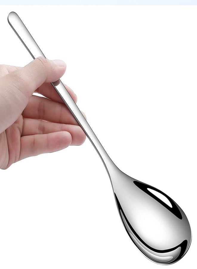 AYFDISHS Slotted & Solid Serving Spoons Set, 9.4 Inch Stainless Steel Serving Utensils for Kitchen, Party, Buffet Tableware Set, Extra Large - Professional Restaurant Size, 2-Piece - Image 5