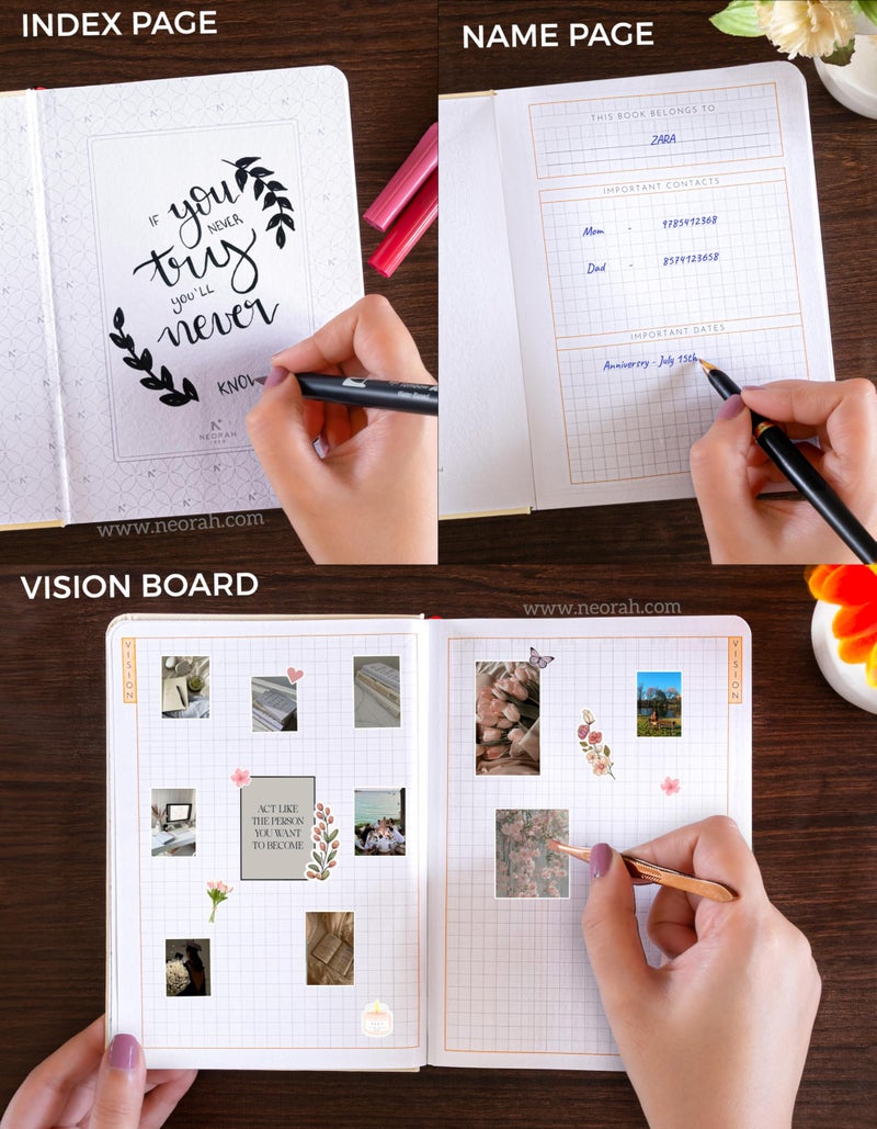 NEORAH — B6 2026 DAILY DATED Planner ACCOMPLISH-512 Pages of Yearly•12 Month•52Weeks+24Hour•365 Daily Pages Layouts•Budget•Habit Tracker - Productivity diary - Hardcover[Pen Loop Attachable](RHUBARB) - Image 5