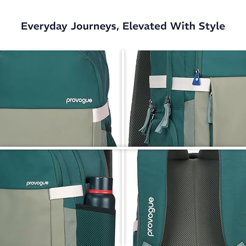 Provogue Urban Laptop Backpack 30L with 3 large compartments and Rain Cover | Backpack Bag for Man, Laptop Bag 15.6 Inch, Travel & Office Backpack for Men and Women with Laptop Compartment | Green - Image 5