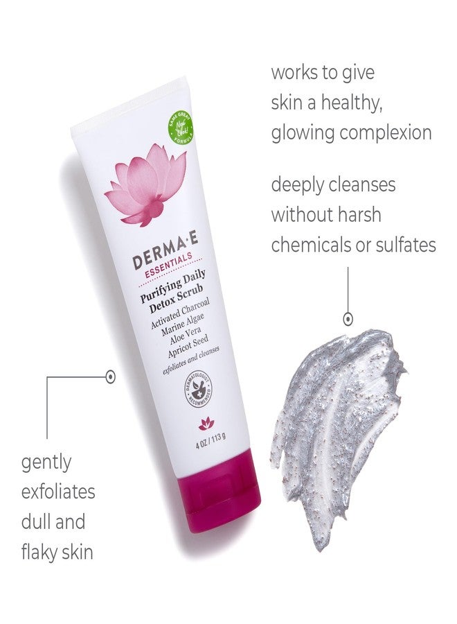 derma-e DERMA E Purifying Daily Facial Detox Scrub with Activated Charcoal and Seaweed Extract -Exfoliating Face Scrub Cleanses, Smooths and Brightens, 4oz - Image 3