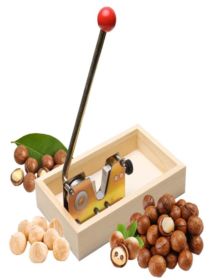 CLEABANKE Nut Crackers For All Nuts Set Manual nut cracker Nut Tongs Walnuts Open Tool Handle Manual Cracker with Wood Base - Image 1