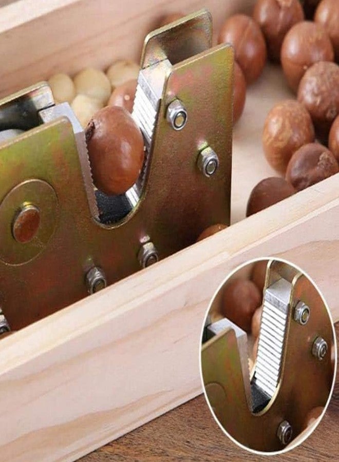 CLEABANKE Nut Crackers For All Nuts Set Manual nut cracker Nut Tongs Walnuts Open Tool Handle Manual Cracker with Wood Base - Image 3