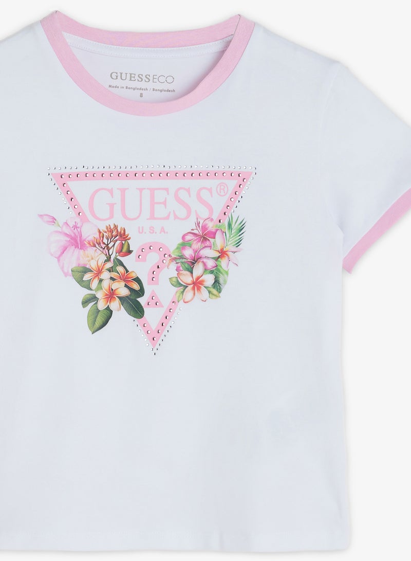 GUESS Youth Graphic Crew Neck T-Shirt - Image 3