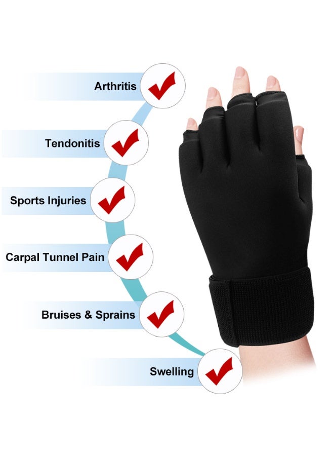 General Ice gloves, gel protective gear, cold compress, wrist guards, sports shock absorption, wrist, palm, finger gloves  - Image 3
