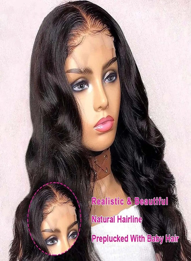 VTAOZI Body Wave Lace Front Wigs Human Hair Pre Plucked for Black Women 4x4 Lace Closure Wigs Human Hair 180% Density Brazilian Glueless Wigs Human Hair 24 Inch - Image 3
