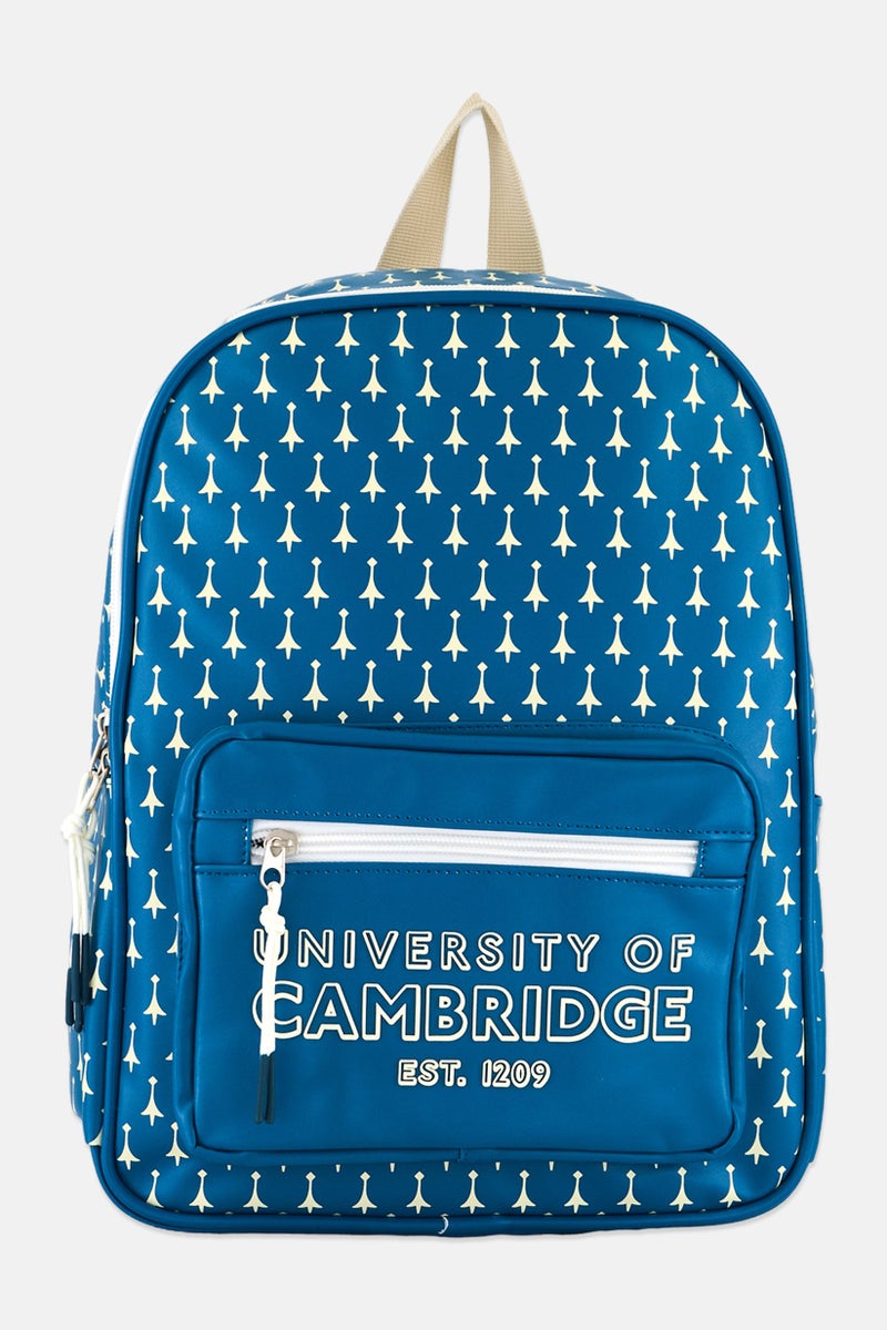 University Of Cambridge Kids Boy Brand Logo Backpack 38 H x 28 L x 10 W cm, Blue - Image 1