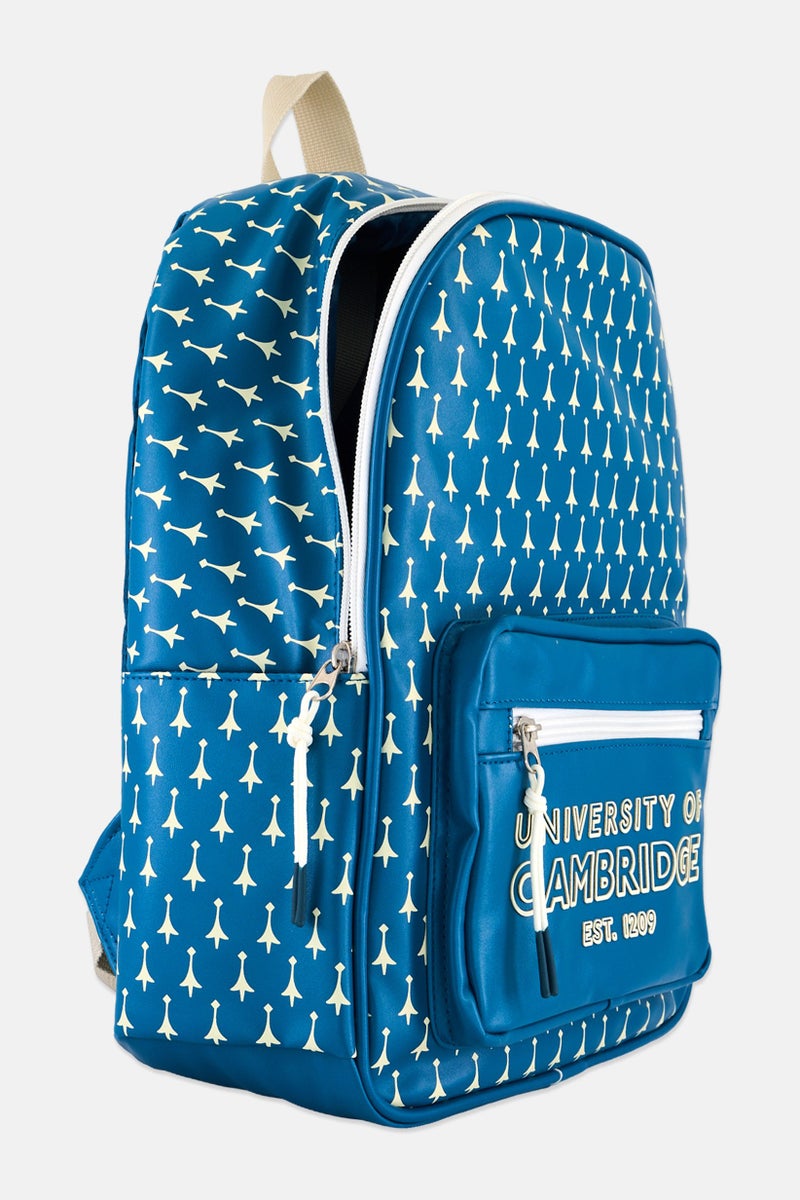 University Of Cambridge Kids Boy Brand Logo Backpack 38 H x 28 L x 10 W cm, Blue - Image 3