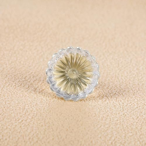 CEYMIO Brushed Gold Crystal Cabinet Knobs Cabinets Knob, 4 Pack Flower Vintage Glass Clear Crystal Small Pull For Closet Dresser Drawers Cupboard Wardrobe, Solid Alloy Retro Pulls Old Fashioned Drawer Handle - Image 5