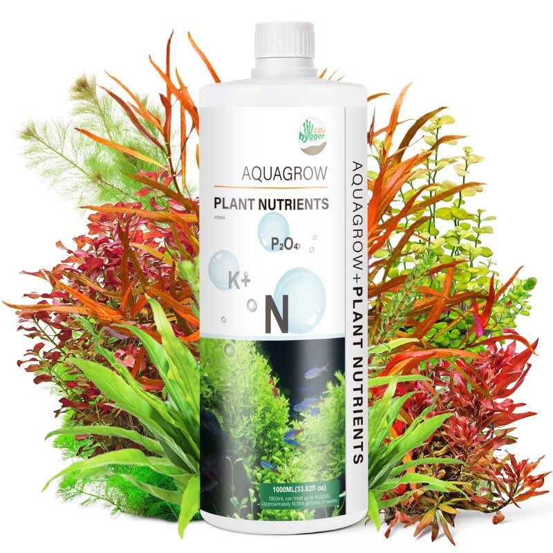 Hygger CO2 HC034 Aquarium Plant Liquid Fertilizer - Advanced Macro Nutrient Solution for Freshwater Planted Tanks, Promotes Root & Leaf Growth, 150ml/500ml/1000ml (150mL) - Image 1