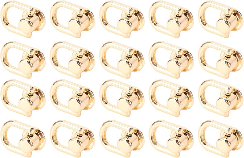 Priority based order prep Pilipane D Ring Rivets Metal Screw Stud Rivets 360 Degree Rotating Rivets for DIY Leather Collar Belt Handbag Purse Zinc Alloy Iron 16x12mm 20PCS (Gold) Proper storage environment Diverse operating method fit Wide daily application Low maintenance General purpose premium build Practical experience crafted Strong durable raw material Salt resistant coating Market mainstream color picks Longevity upgraded craftsmanship Global assorted color picks Fine detail Month-round consistent deliver Pop-area nearby warehouse Local market compliant trusted quality Trendy natural assorted colors Integrated local logistics Ventilated design Precision processed material All budget friendly options Gulf market trial optimized design Neat shape Dust tight seal Individual & group usable - Image 1