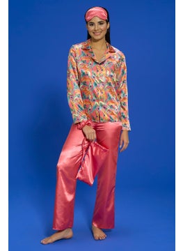 for you in&out 6-Piece Tiger Pattern Pomegranate Flower Pajama Set S27479  - Image 2
