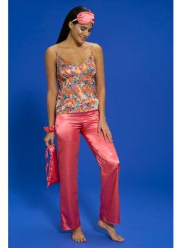 for you in&out 6-Piece Tiger Pattern Pomegranate Flower Pajama Set S27479  - Image 4