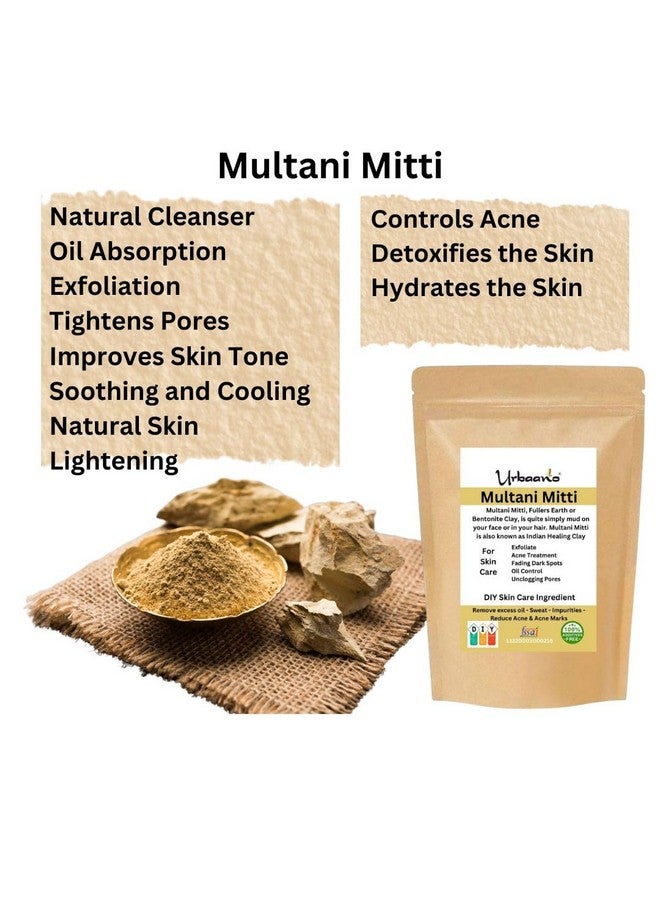 Urbaano herbal Niacinamide & Ascorbic Acid With Multani Mitti & Kaolin Clay Making Diy Skincare Renewal Fusion Pack For Glowing Bright Skin(Fpack1) - Image 3