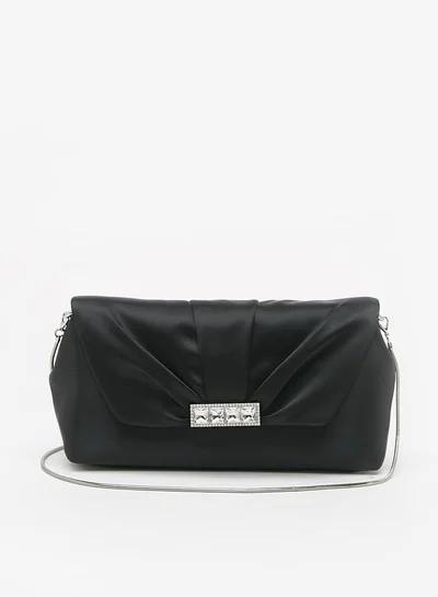 سيليست Women's Embellished Crossbody Bag with Detachable Chain Strap and Magnetic Closure