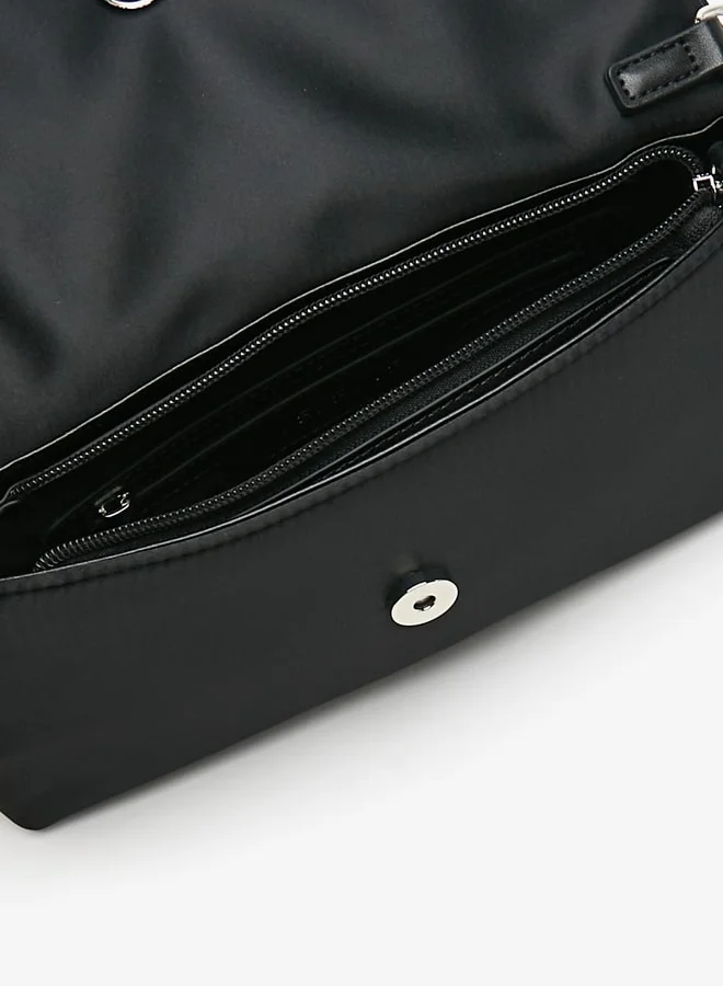 سيليست Women's Embellished Crossbody Bag with Detachable Chain Strap and Magnetic Closure