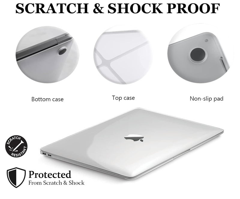 GIOIA BAZAAR Case for MacBook, Plastic Hard Shell Case Cover Compatible MacBook Air 13.6 inch Case 2022 Release A2681 M2 Chip with Liquid Retina Display & Touch ID(Clear) - Image 4