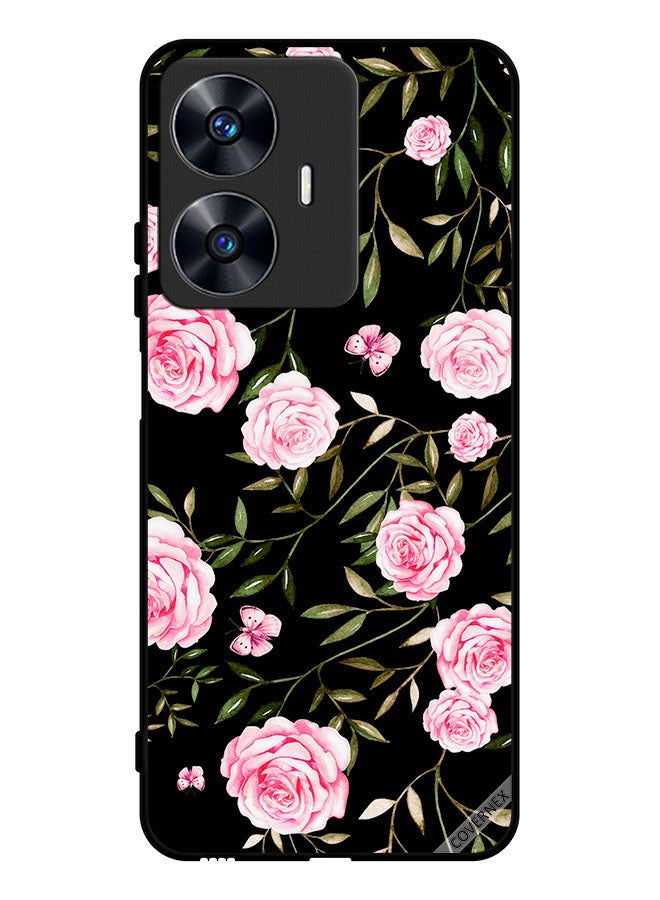 Covernex Protective Case Cover For Realme C55 Rose In Bunches Of Small Leaves - Image 1