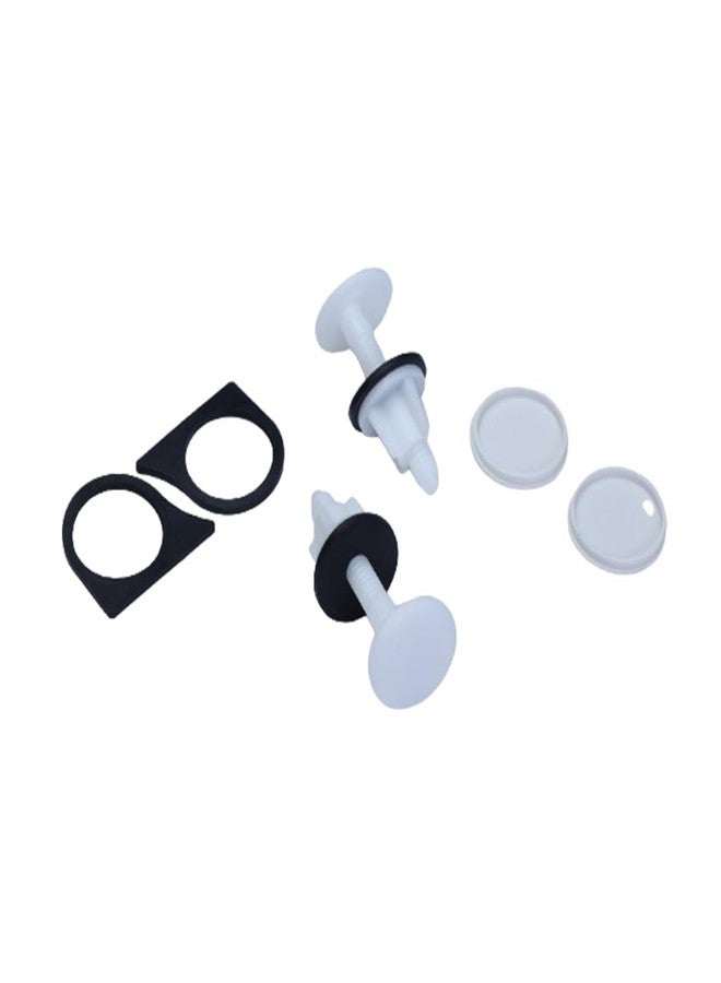 Parryware Solid SC EWC Seat Cover Hinge Kit New Round | Fixing Kit for EWC models | Plastic Seat Cover Fixtures (Pack of 5) - Image 1