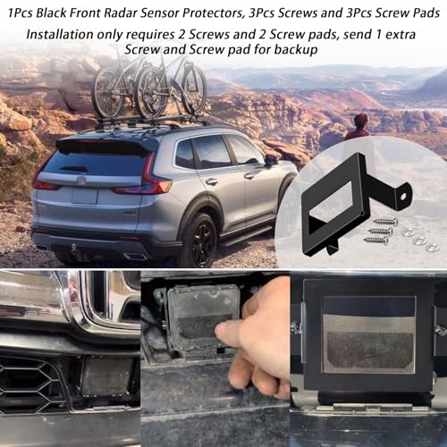 Ciuouient Radar Sensor Protector Cover with Screws Compatible with Honda All CR-V Models from 2017 2018 2019 2020 2021 2022, Which Have the Front Radar Sensor (Black) - Image 5