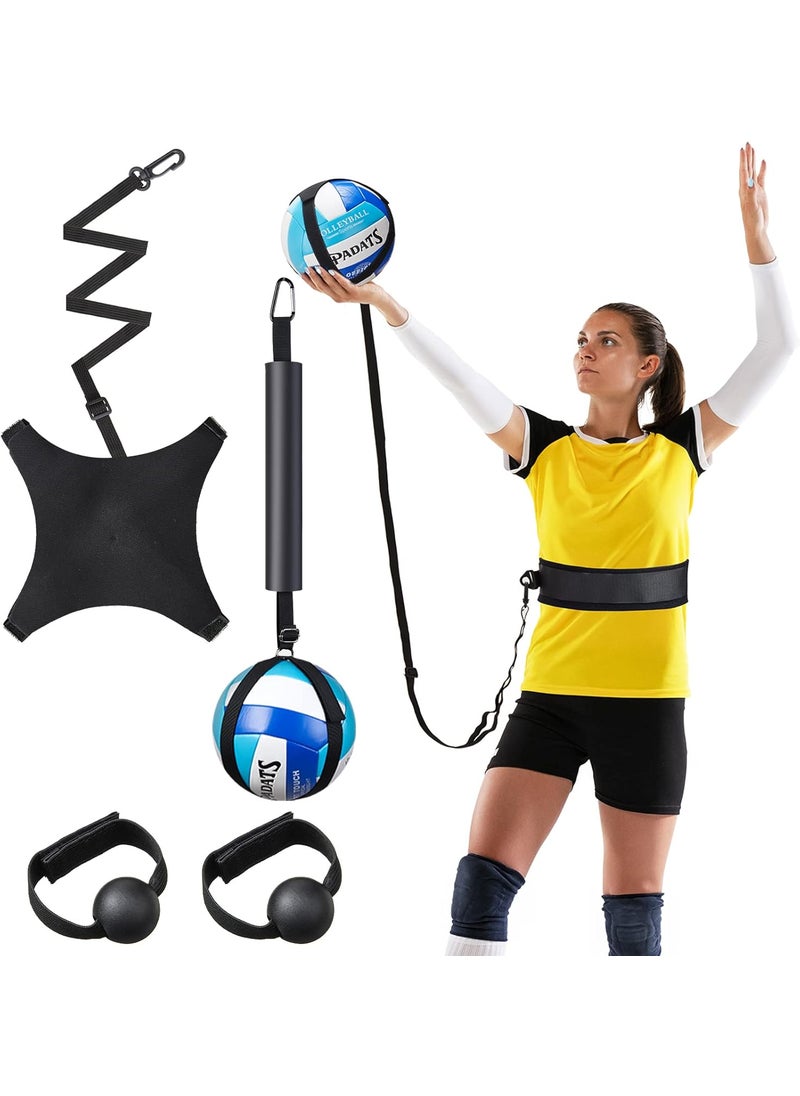 Sosation 4 Pcs Volleyball Training Equipment Aid Volleyball Spike Trainer Training Technique Solo Trainer for Beginners Practicing Serving Setting Spiking and Arm Swing Volleyball Gift for Adult Teen  - Image 1