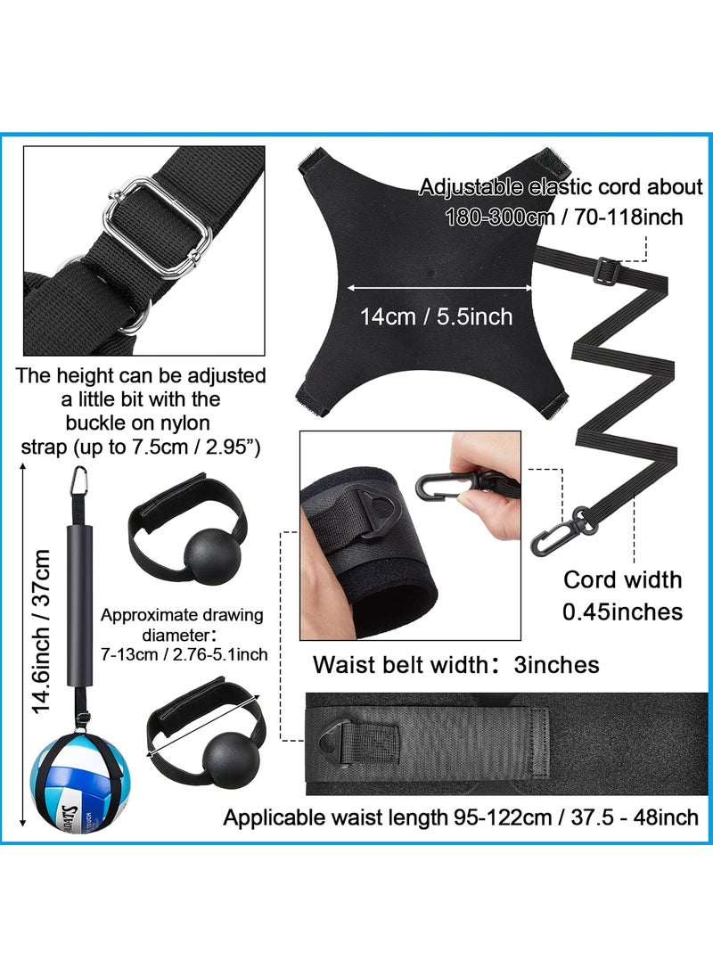 Sosation 4 Pcs Volleyball Training Equipment Aid Volleyball Spike Trainer Training Technique Solo Trainer for Beginners Practicing Serving Setting Spiking and Arm Swing Volleyball Gift for Adult Teen  - Image 3