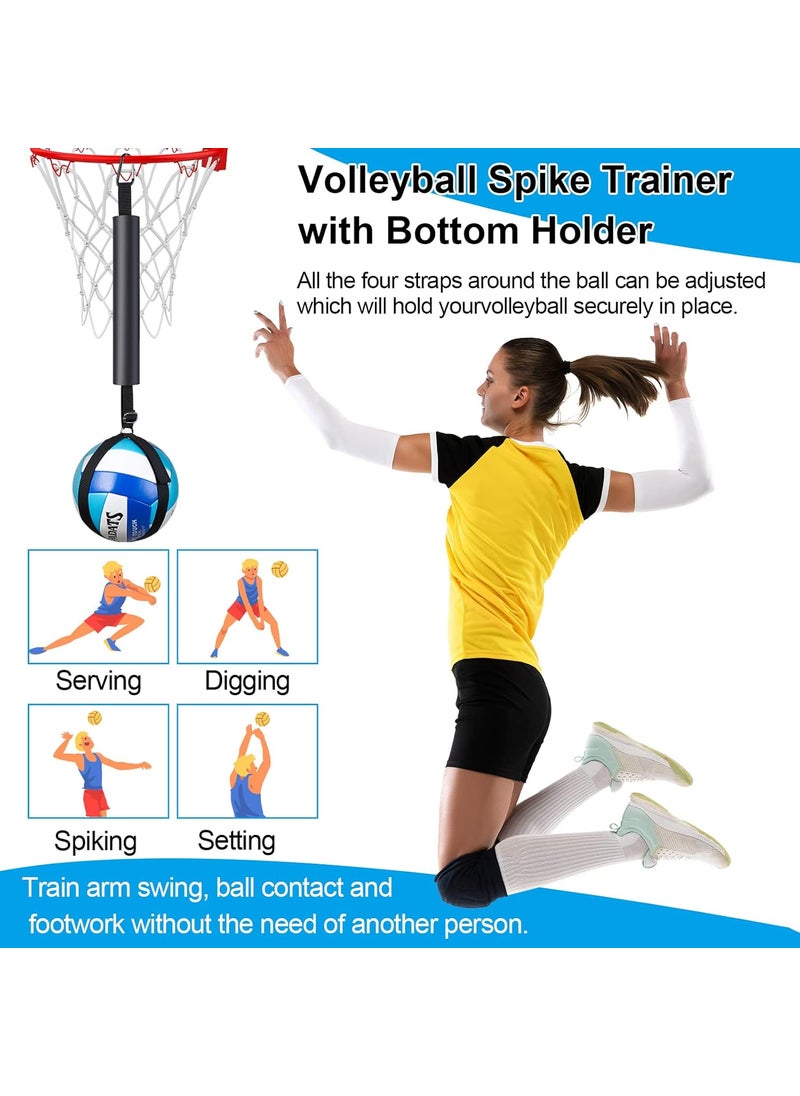 Sosation 4 Pcs Volleyball Training Equipment Aid Volleyball Spike Trainer Training Technique Solo Trainer for Beginners Practicing Serving Setting Spiking and Arm Swing Volleyball Gift for Adult Teen  - Image 5