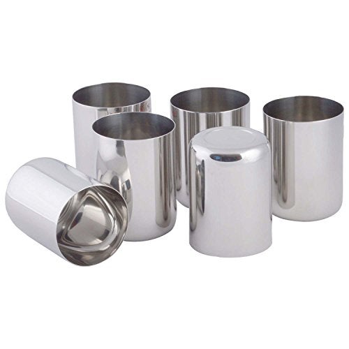 AIA India Stainless Steel Plain Glass Tumbler, Drinkware & Tableware | Capacity 300 ML | Set of 6 - Image 1