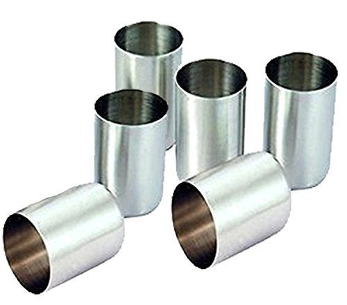 AIA India Stainless Steel Plain Glass Tumbler, Drinkware & Tableware | Capacity 300 ML | Set of 6 - Image 2