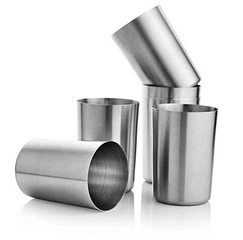 AIA India Stainless Steel Plain Glass Tumbler, Drinkware & Tableware | Capacity 300 ML | Set of 6 - Image 4