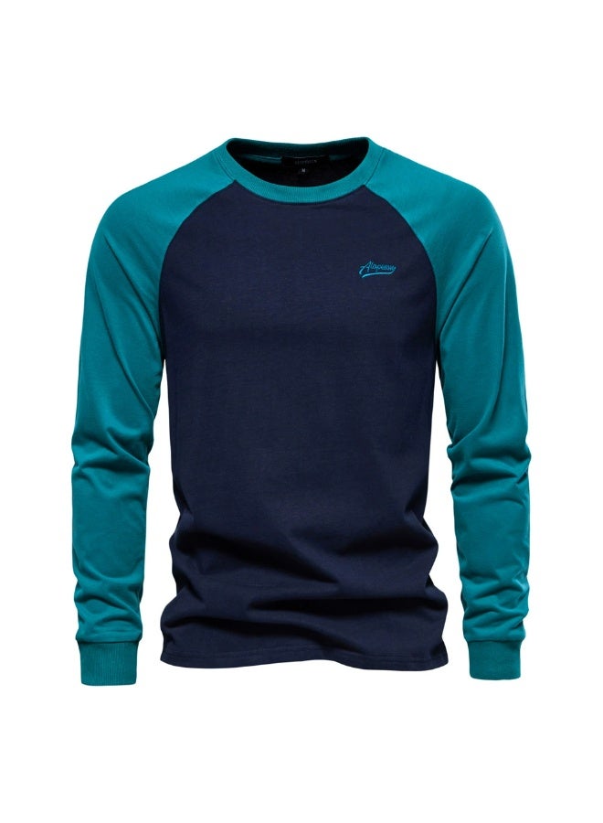 general Alloaone Men's Cotton Long Sleeve O-Neck Casual T-Shirt - Image 1