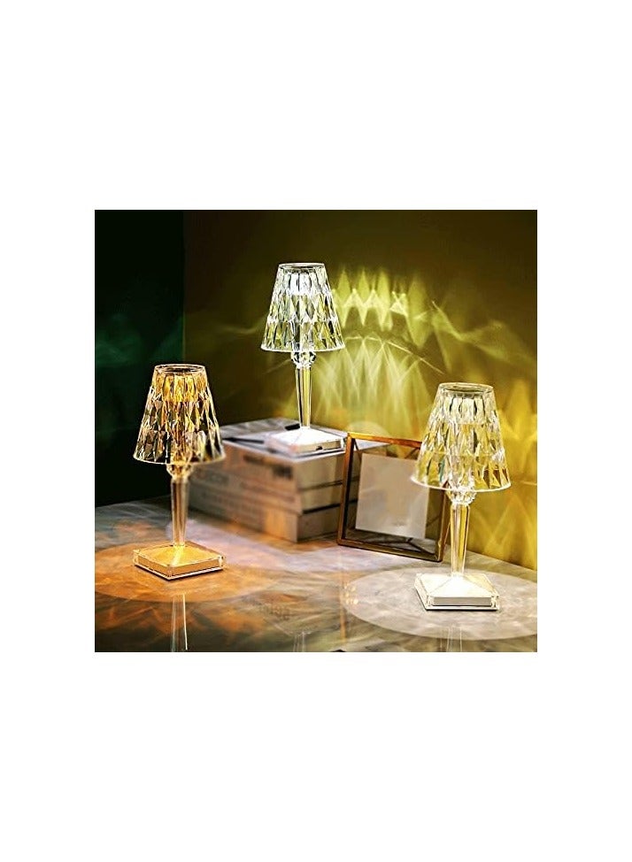 Organized Home Diamond Crystal Table Lamp with USB Charging Port - Touch Night Light for Bedroom Living Room Study Room Office - Image 5