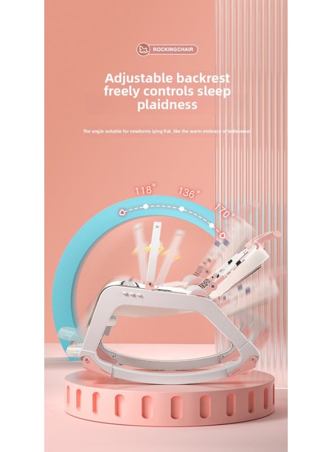 ORiTi كرسي هزاز للأطفال، أداة مهدئة للأطفال، يمكن أن يستلقي أو يجلس، مهد حديثي الولادة، كرسي مهدئ للأطفال، كرسي استرخاء مهدئ للنوم، سرير هزاز - أزرق - Image 4