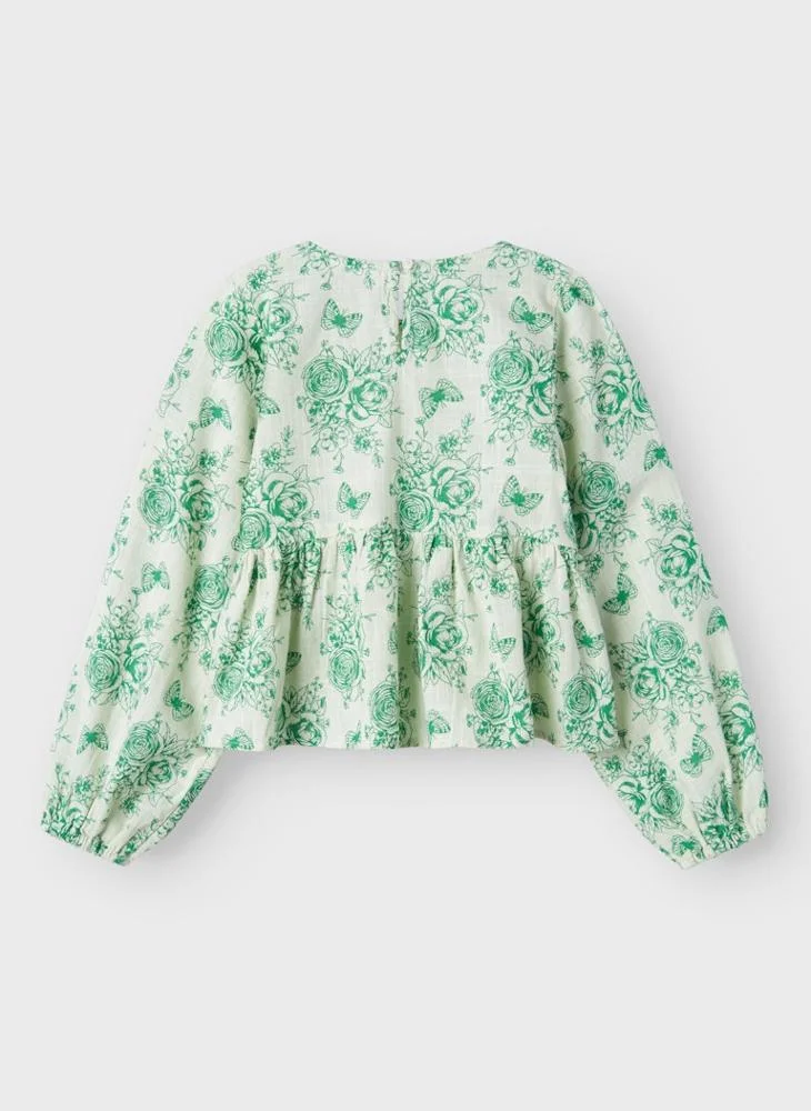 نيم ات Kids Floral Print Top