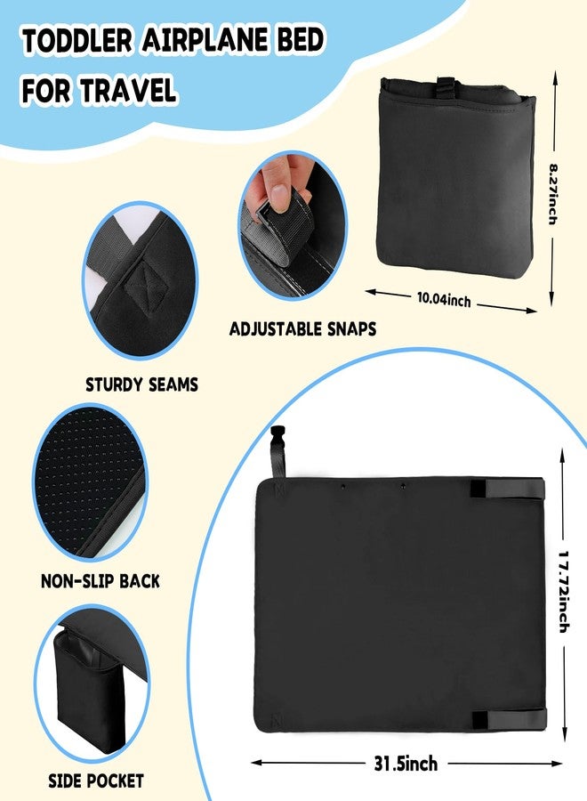 Trekbabe Toddler Airplane Bed, Airplane Seat Extender for Kids, Baby Travel Essentials, Black - Image 4