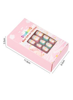 DOUBORQ 120-Piece Cute False Nails Multicolour,Kids Press on Nails Children, 120 Pieces Fake Artificial Tips Girls Full Cover Short False Fingernails for Decoration  - Image 2