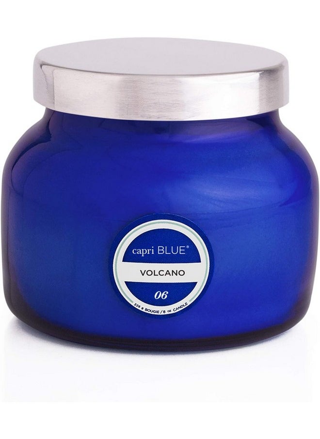 Capri Blue Capri Blue Volcano Scented Candles - Luxury Candles for Home Scented with Tropical Fruit & Sugared Citrus - Soy Candle Wax Blend - Tropical Candle - Jar Candles - Blue Candle (8 oz)  - Image 1