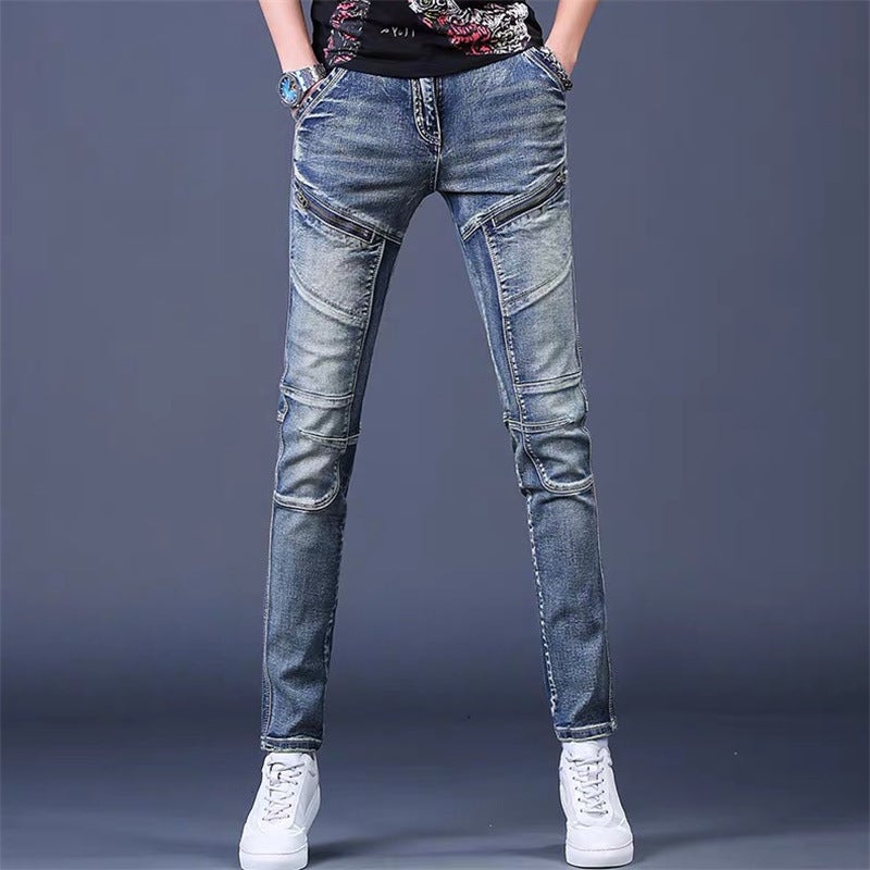 Unisex Classic Denim Jeans Loose Fit Daily Outdoor Wear - Image 2
