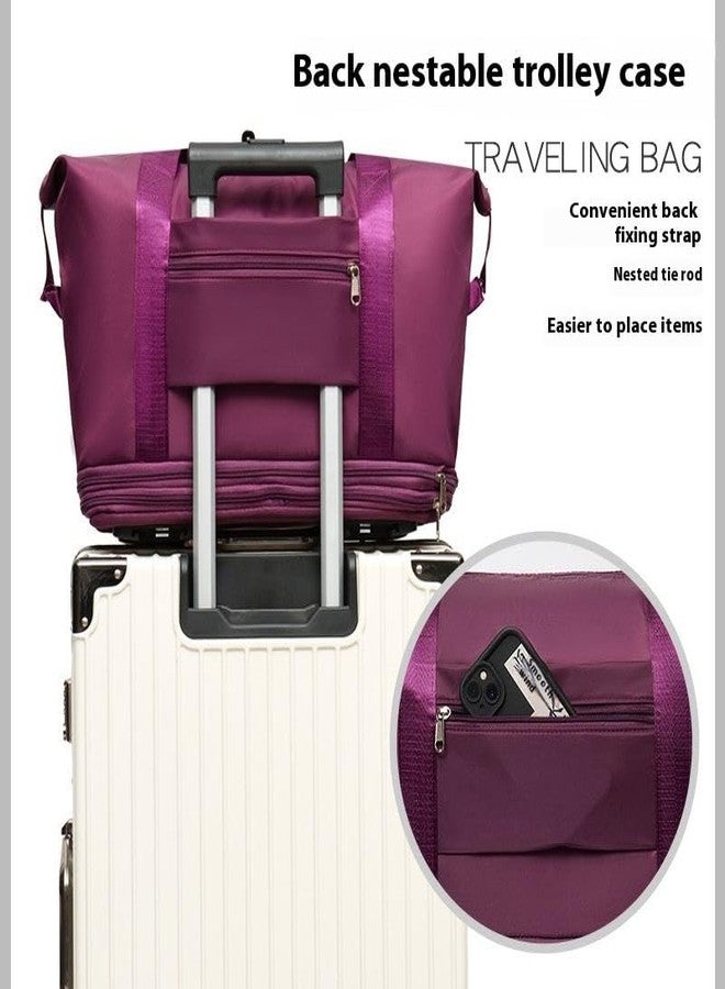 Yatee Foldable Trolley Travel Bag with Wheels for Women & Men, Expandable Rolling Duffel Bag, Large Capacity Lightweight Luggage, Waterproof Carry Tote with Detachable Wheels for Travel - Image 3