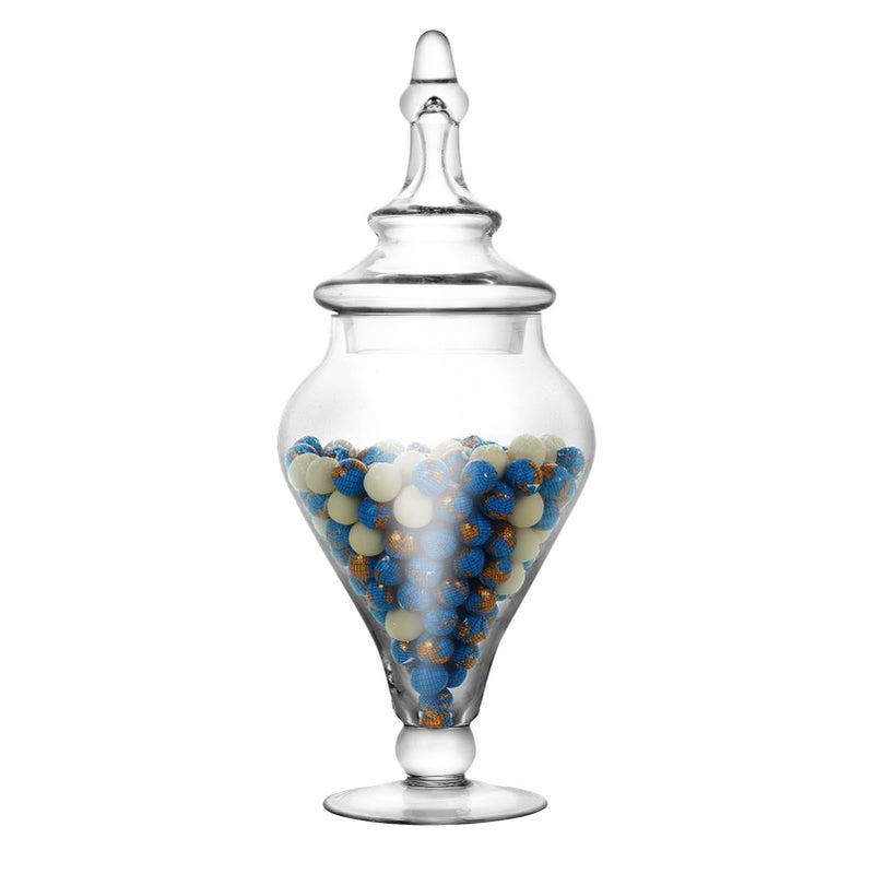 REFSAVER Apothecary Jars Glass Decorative Candy Jars,Candy Buffet Display, Elegant Storage Jar, Decorative Wedding Candy Organizer Canisters Style B - Image 1