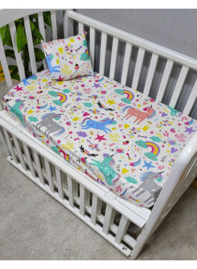 Baby Moment 100% Cotton Fitted Sheet + Pillowcase - Image 1