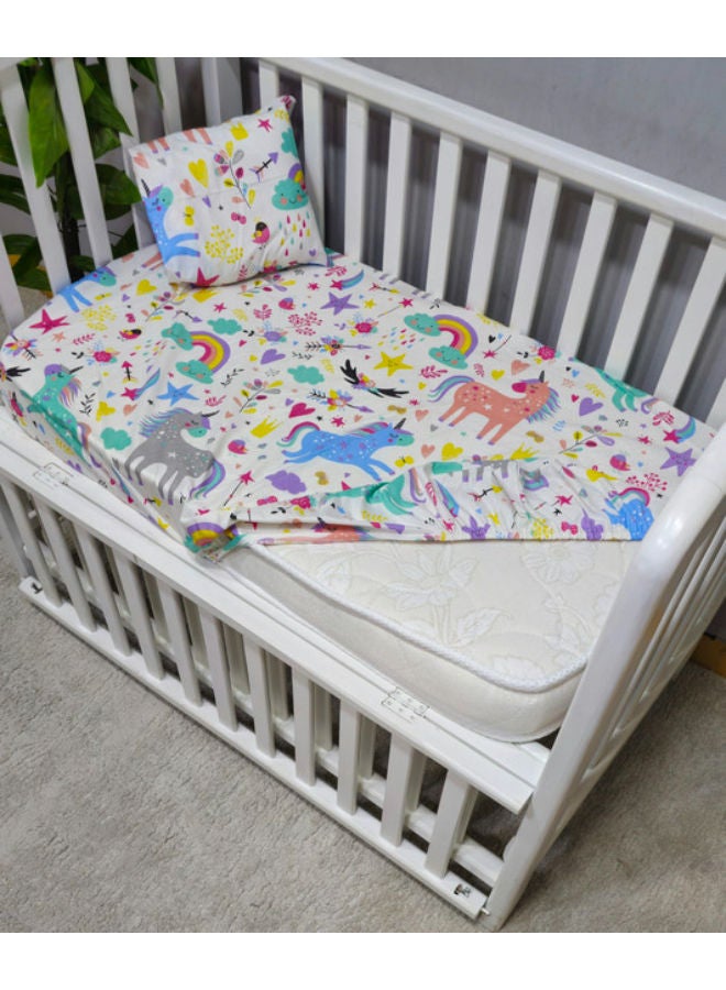 Baby Moment 100% Cotton Fitted Sheet + Pillowcase - Image 2