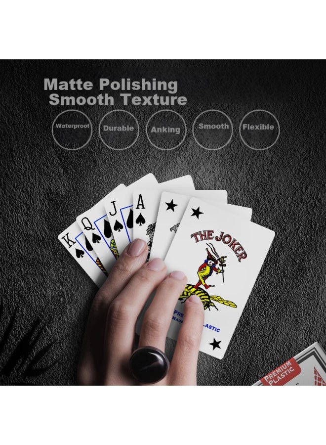 Bee Xiaomifeng Suohua Guandan Dou Dizhu Playing Cards, Plastic Bridge Cards, Narrow Cards, Waterproof And Durable, Imported, Blue - Image 3