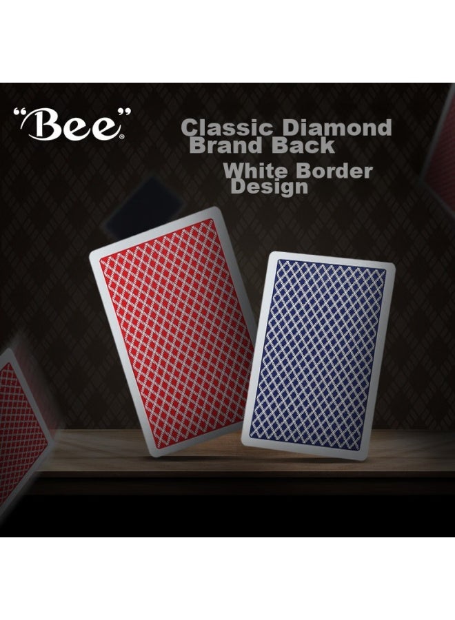 Bee Xiaomifeng Suohua Guandan Dou Dizhu Playing Cards, Plastic Bridge Cards, Narrow Cards, Waterproof And Durable, Imported, Blue - Image 5