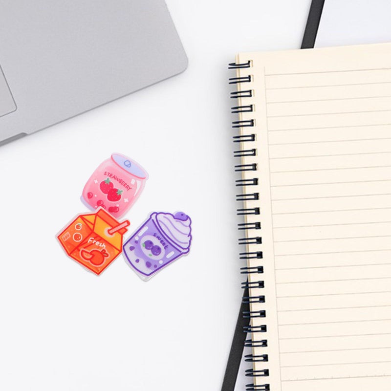 15 Pcs Cartoon Fruit Beverage Binder Clips Set Acrylic Paper Clips For Office School - Image 5