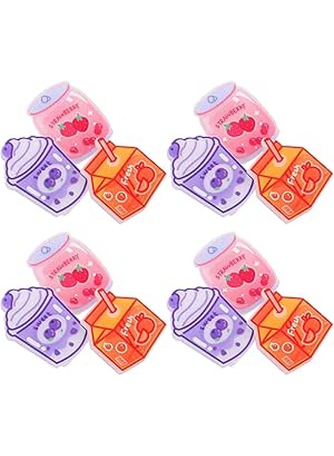 15 Pcs Cartoon Fruit Beverage Binder Clips Set Acrylic Paper Clips For Office School - Image 1