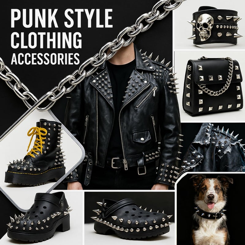 Craluuur 455PCS Punk Spikes and Studs Kit for Clothing, 12 Sizes Premium Metal Cone Spikes, Square Pyramid Studs & Round Dome Rivets for Leathercraft and Punk Style DIY Craft Decoration - Image 4