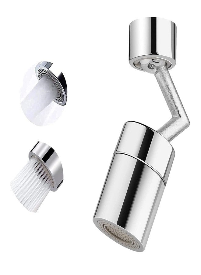 Orrda 720° Rotatable Faucet Sprayer Head, Anti-Splash, 4-Layer Net Filter, Leakproof, Universal (Silver) - Image 1