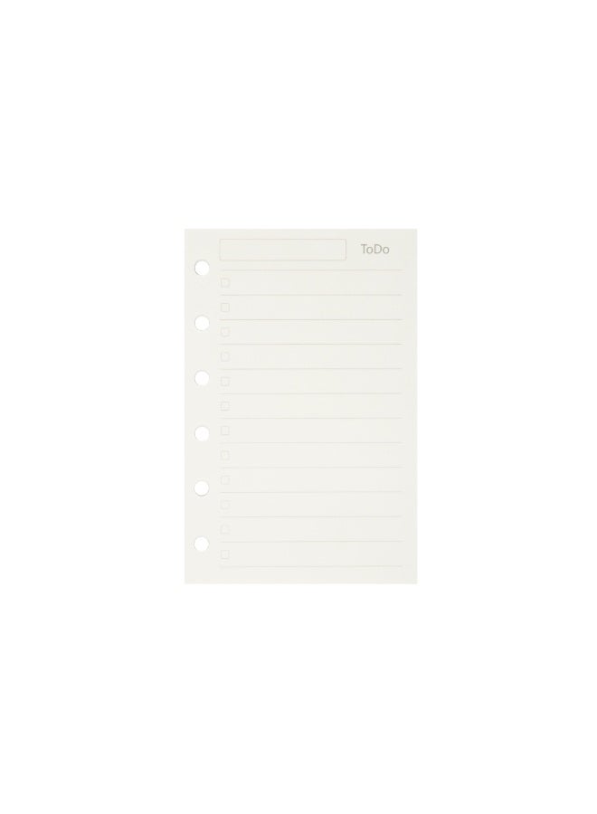 Zelten 1 Pack A7  45 Sheets/90 Pages Todo Loose Leaf Punched Paper Refills Paper for 6 Hole Binder Personal Organizer Diary Notebook Refillable Planner - Image 2