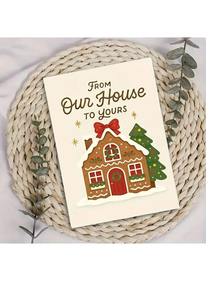 Kandid Cute Christmas Card for The Holiday Season, Christmas Card With Envelope (Gingerbread ) - Image 4